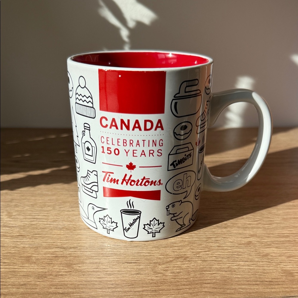 Tim Hortons Canada 150 Years Commemorative Mug - Red and White
